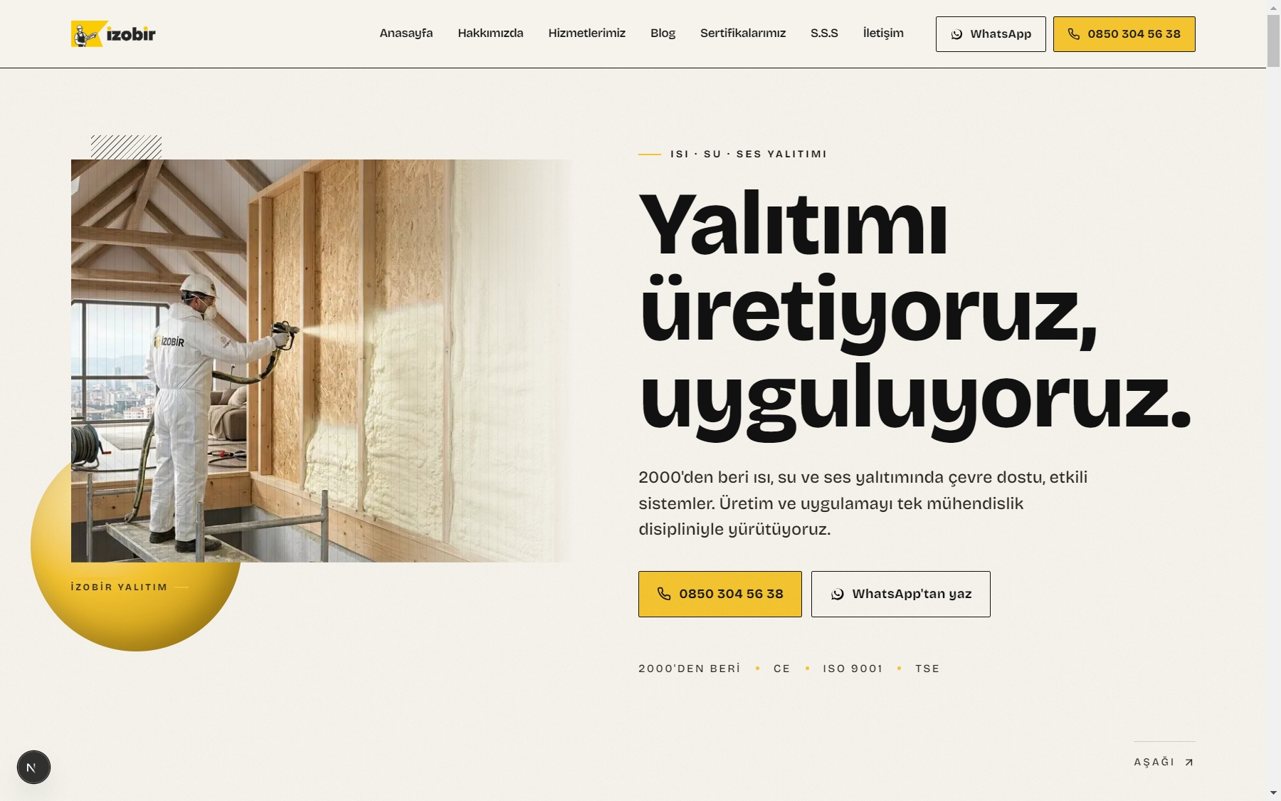 İzobir Web Sayfası, A project that brings a 25-year-old insulation brand into an editorial web language.
